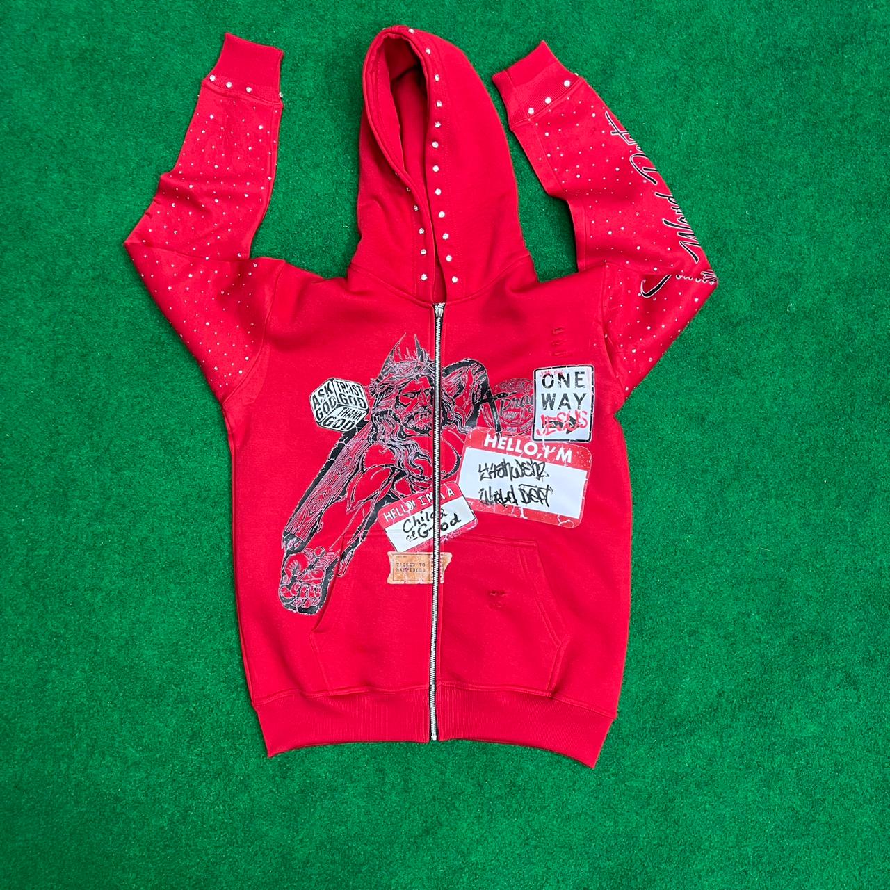 Yahwehz world
Dept hoodie | Vibrant Red