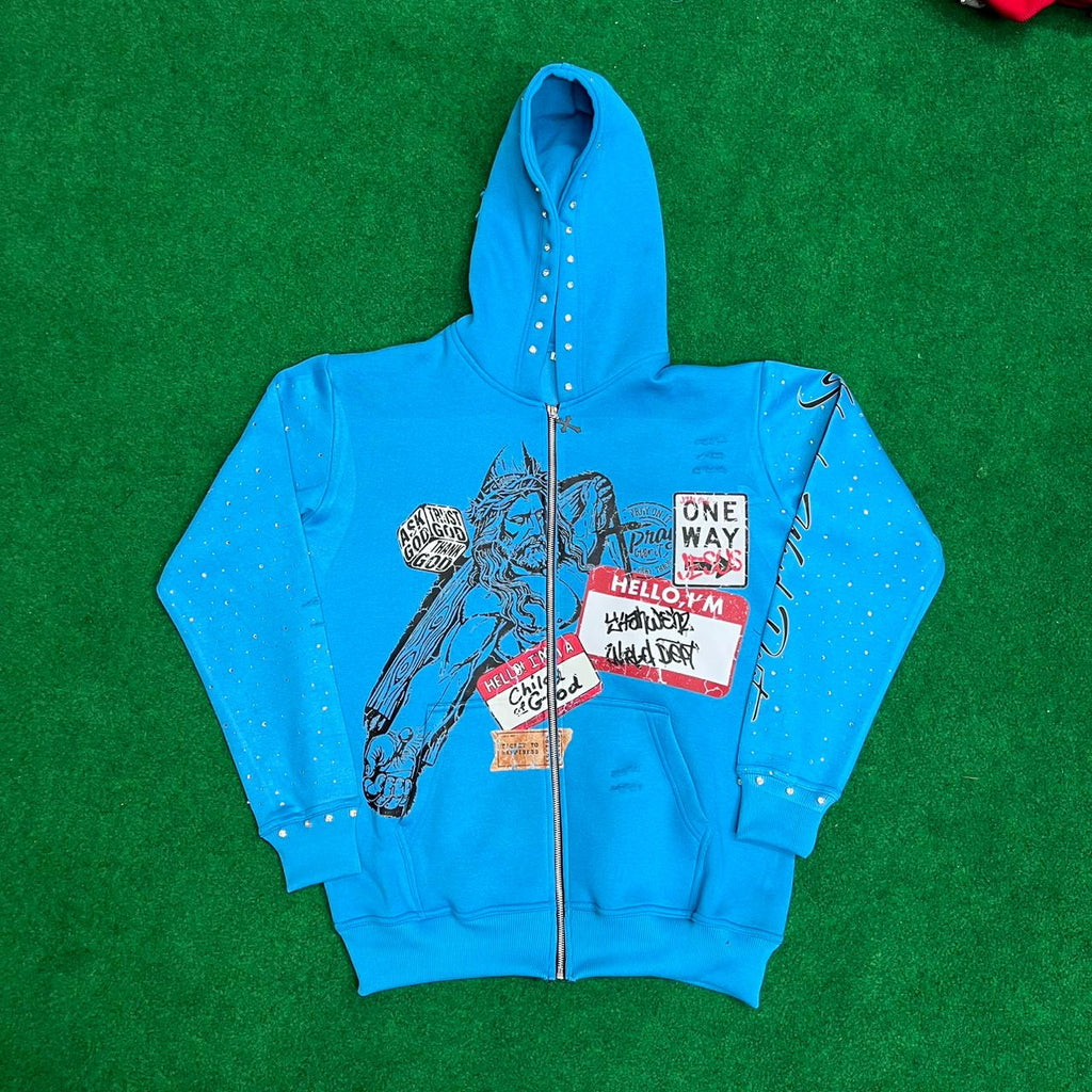 Yahwehz World
Dept hoodie 
|Vibrant Blue
