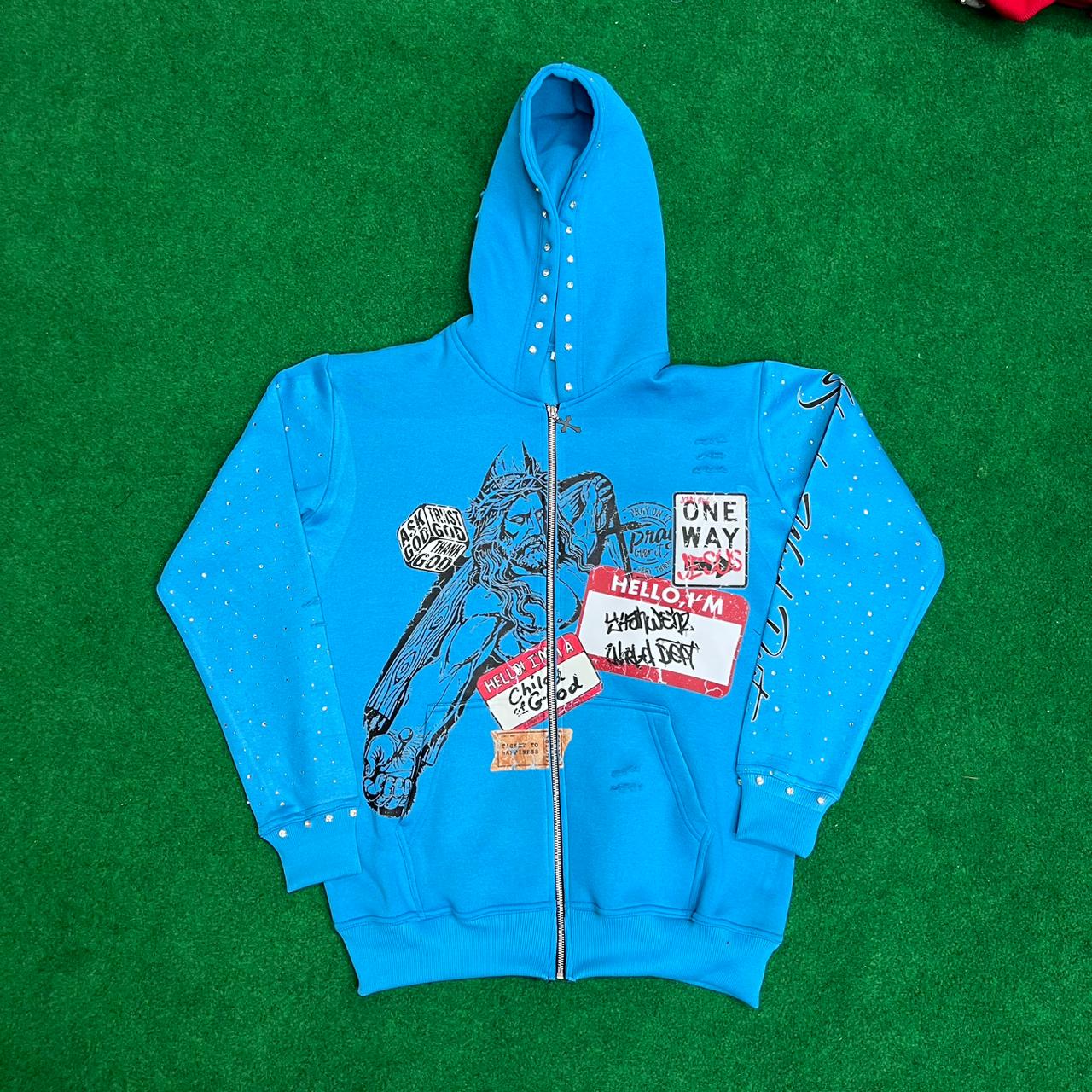 Yahwehz World
Dept hoodie 
|Vibrant Blue